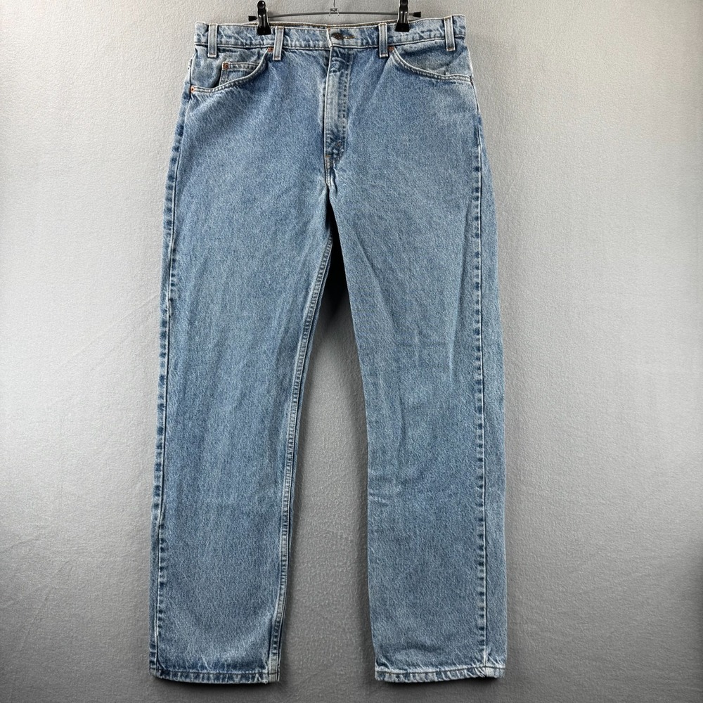 Vintage Levis Jeans Mens 38x32  (Fits 36x31) Blue Denim 505 Orange Tab 90s